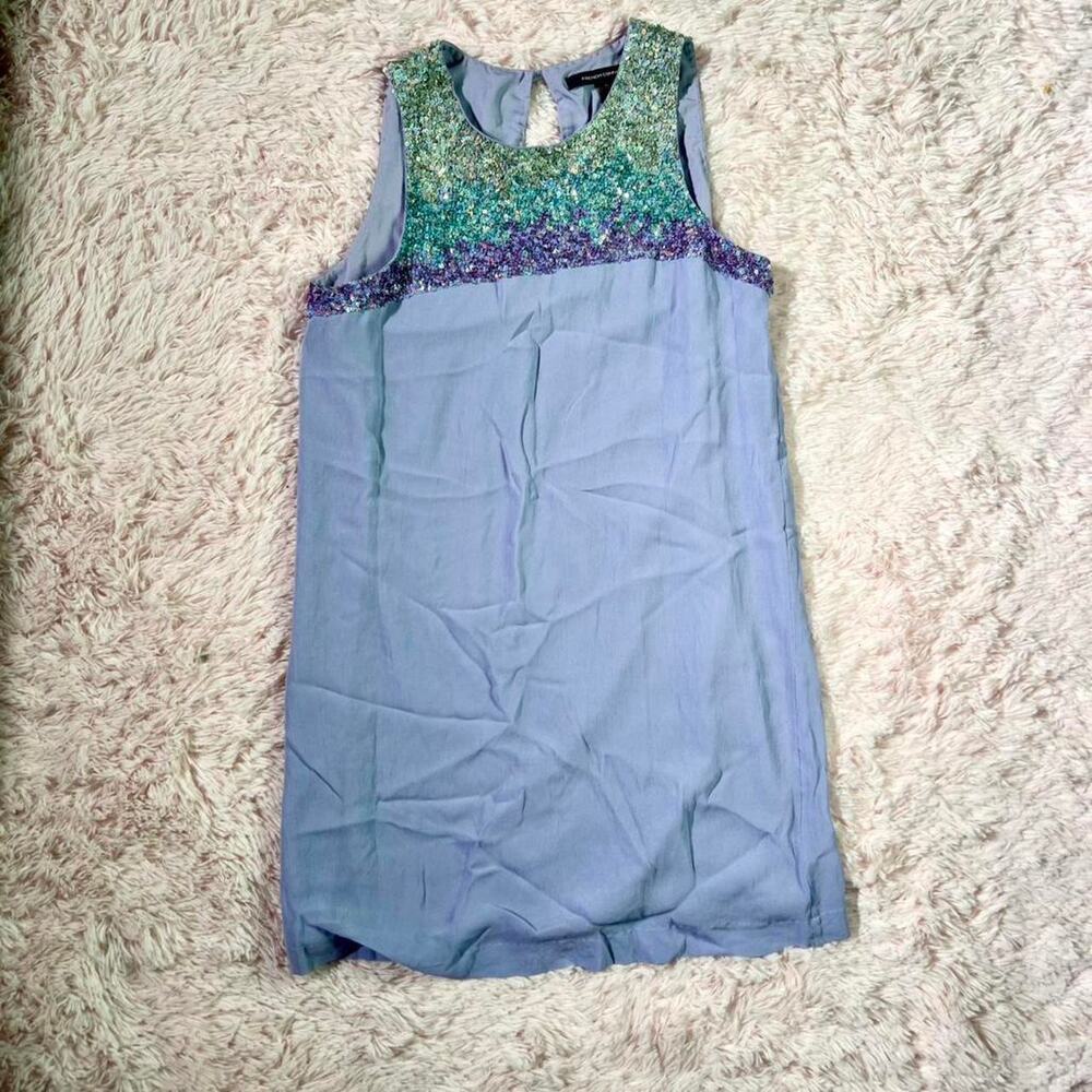 Ombré Sequin Fairy Core Glam Flirty Whimsical Lavender Pastel‎ Shift Dress